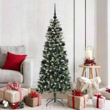 VidaXL Brad de Crăciun artificial cu 150 LED Verde 66 x 66 x 150 cm 3395809