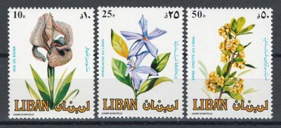 Liban 1984 Mi 1321/23 MNH - Flori foto
