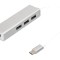 Hub USB 3.0 DIGITUS gri cu 3 porturi USB A și RJ45