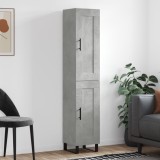 Cumpara ieftin Dulap &icirc;nalt, gri beton, 34,5x34x180 cm, lemn prelucrat