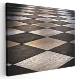 Tablou canvas gresie forme geometrice, alb, negru 1150 Tablou canvas pe panza CU RAMA 60x80 cm