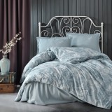 Cumpara ieftin Lenjerie Pat Luxury Ranforce Clasy, Bumbac 100%, 4 Piese, 200x220 cm, 240x260 cm, 50x70 cm, Dormitor Elegant