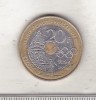 Bnk mnd Franta 20 franci 1994 - Pierre de Coubertin - bimetal, Europa