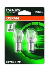 Set 2 Becuri 12V P21/5W Ultra Life Blister Osram 140039 7528ULT-02B