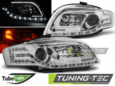 Faruri compatibile cu Audi A4 B7 11.04-03.08 LED TUBE LIGHTS Crom foto