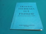 DESPRE TEOREMA LUI FERMAT *INTRODUCERE &Icirc;N TEORIA NUMERELOR ALGEBRICE * M.M. POSTINKOV * 1983 * 4 2 1