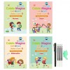 Set 4 Caiete Reutilizabile KidsCare + Stilou Magic, Romana, Scris/Desen, Prescolari, Abilitati Motrice, For Your BabyKids