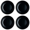 Set farfurii 4 piese, din opal Negre, diametru 25 cm