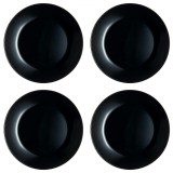 Set farfurii 4 piese pentru Fructe, Opal, Negre, diametru 18 cm