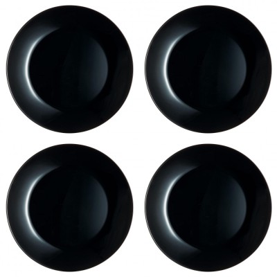 Set farfurii 4 piese, din opal Negre, diametru 25 cm foto