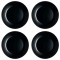 Set farfurii 4 piese pentru Fructe, Opal, Negre, diametru 18 cm