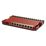 Router 8 porturi Gigabit, 1 port PoE IN, 1 port PoE Out, SFP 2.5G, NAND, USB, 1U - MikroTik L009UiGS-RM