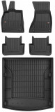 Set Covorase Auto Cauciuc Negro Audi A4 B8 2007-2015 Pro Line Tip Tavita 3D 3D407114 + Tavita Portbagaj Negro Audi A4 B8 2007-2015 Sedan TM549048