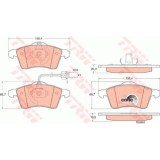 Set placute frana punte fata, Trw GDB1391, Volkswagen VW Transporter T4, 09.1990-06.2003
