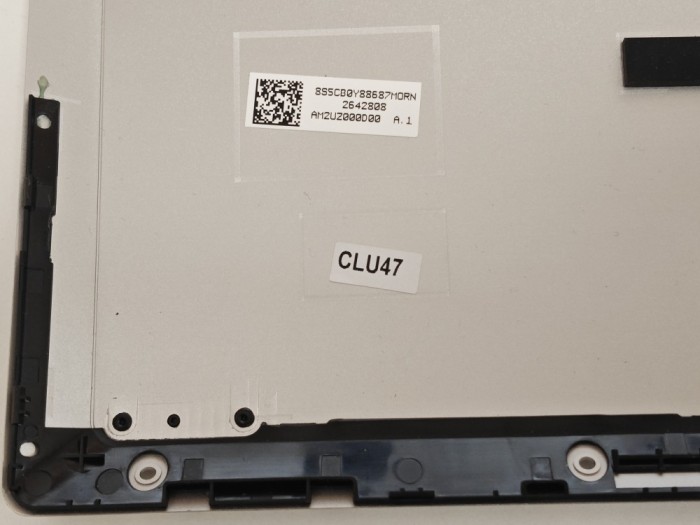 Carcasa inferioara bottom case Laptop, Lenovo, IdeaPad 5-14ALC05 Type 82LM, 5CB0Y88687, AM2UZ000D00, argintie