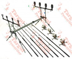 Kit Crap 4 Lansete SUPER POINT 3,6m 2 tronsoane ,4 mulinete G6500, Rod Pod FULL foto