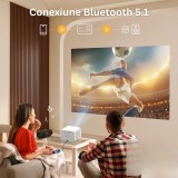 Cumpara ieftin Videoproiector 1080P Full HD, WiFi 6, Bluetooth 5.1, 25000 Lumeni, Sunet JBL, Focalizare Automata, Corectie Trapezoidala, Suport 4K, Rezolutie 1920 x