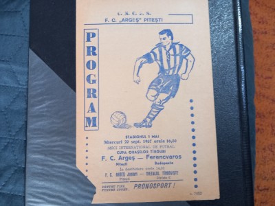 program FC Arges - Ferencvaros Budapesta foto