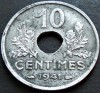 Moneda istorica 10 CENTIMES - FRANTA, anul 1941 * cod 3599 = excelenta, Europa, Zinc