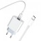 Incarcator Retea Cu Cablu USB-C Prestico F8S, 20W, 3A, 1 x USB-C, Alb