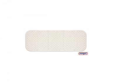 Covoras antiderapant cada 96x34cm, cu ventuze pentru fixare - Alb foto