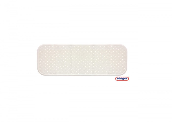Covoras antiderapant cada 96x34cm, cu ventuze pentru fixare - Alb