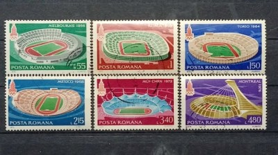 Romania 1979 - stadioane olimpice, serie stampilata foto