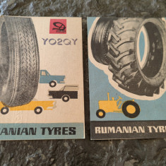 2 carti postale Danubiana, Rumanian tyres, 1950-60, radioamatori, lito, R.P.R.