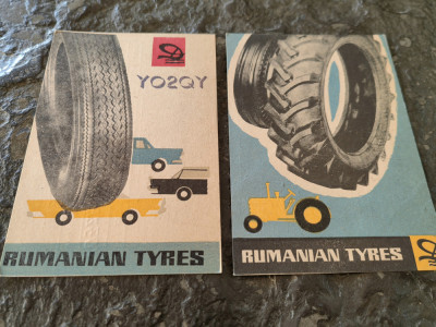 2 carti postale Danubiana, Rumanian tyres, 1950-60, radioamatori, lito, R.P.R. foto