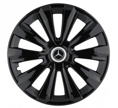 Set 4 Capace Roti Autohelix MSA&reg;, potrivite jantelor de R14, pentru Mercedes-Benz, model delta negru