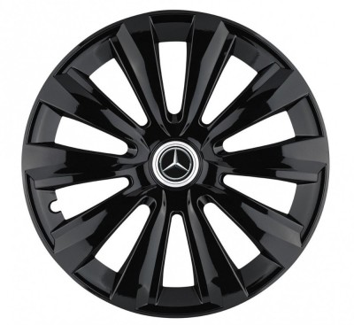 Set 4 Capace Roti, potrivite jantelor de R15, pentru Mercedes-Benz, model delta negru foto