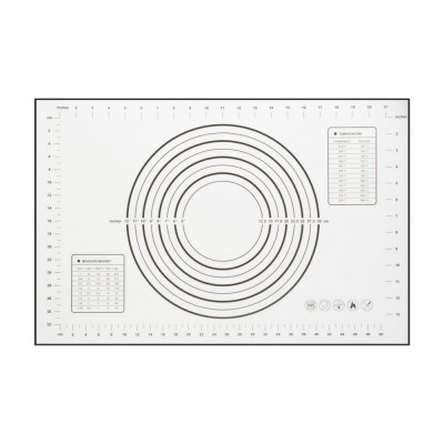 Blat din silicon - cu diagramă pentru &amp;icirc;ntinderea aluaturi - 60 x 40 cm foto