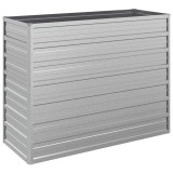 Cumpara ieftin Strat inaltat de gradina argintiu 100x40x77 cm otel galvanizat