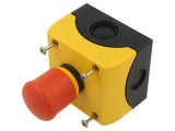 Casetă de comandă RMQ-Titan cu 1 buton, cap ciupercă, IP66