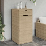 Dulap gradina Gossi bej 55x55x111cm poliratan, depozitare unelte, perne, jucarii piscina, rezistent intemperii, raft 15kg