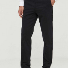 United Colors of Benetton pantaloni barbati, culoarea negru, mulata