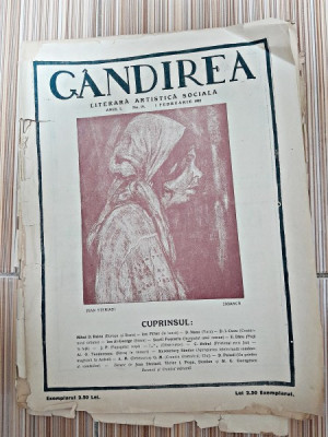 Revista Gandirea, anul I, nr.19/1922 foto