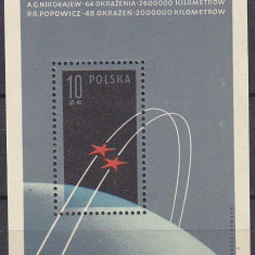 C2029 - Polonia 1962 - Cosmos bloc neuzat,perfecta stare