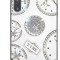 Husa cu pietricele + inel rotativ &#039; Clock &#039; Samsung Note 10 Plus , 10+ , Alb
