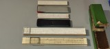 4 rigle rigla calcul vintage - 2 rigle romanesti 15 cm - 2 rigle rusesti