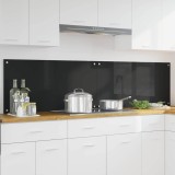 Cumpara ieftin Panou de bucatarie 2 buc. Negru 100 x 50 cm sticla securizata