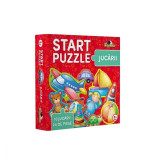 Puzzle 4 in 1 cu tematica jucarii pentru copii, 24 de piese, Noriel, Carton