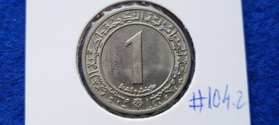 ALGERIA 1 DINAR 1972 VF foto