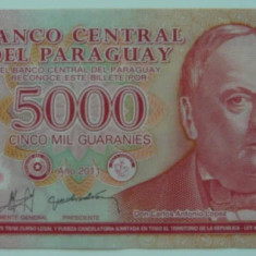 Bancnota - Paraguay - 5000 Guaranies 2011