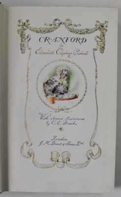 CRANFORD by ELIZABETH CLEGHORN GASKELL , EDITIE DE INCEPUT DE SECOL XX foto