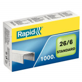 Cumpara ieftin Capse 26/6 Rapid Standard, 1000 Buc/Set, Capacitate 20 Coli, Capse Rezitente, Capse Otel, Capse din Otel, Set de Capse, Set Capse Rapid, Capse Rapid S