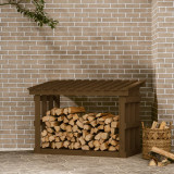 Rastel lemne de foc, maro miere, 108x64,5x77 cm, lemn masiv pin GartenMobel Dekor, vidaXL