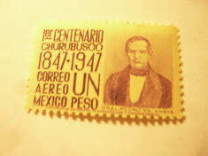 Timbru Mexic 1947 - Gen. Pedro Maria Anaya , val. 1 peso foto