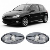 Set indicator lateral din sticla clara cu crom, potrivit pentru Peugeot 107 206 307 407 607 Partner Expert Performance AutoTuning