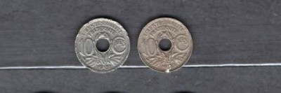 FRANTA 1931, 1935 - LOT 2 MONEDE 10 CENTIMES (2) foto